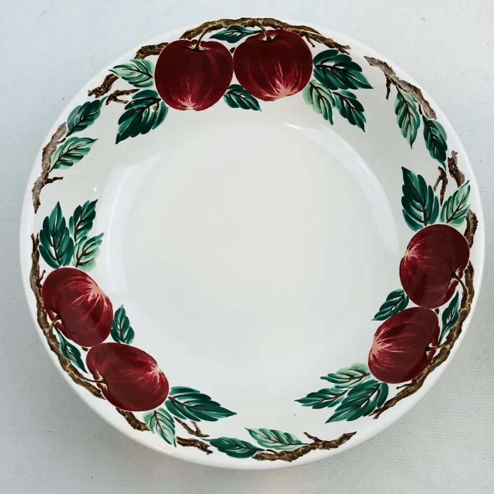 Nancy Calhoun Bella Roma‎ 4 Coupe Soup Bowl Lot Apples Cafe Classico Vintage